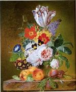Floral, beautiful classical still life of flowers.041 unknow artist